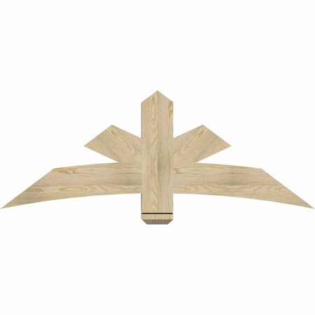 Ekena Millwork Alberta Rough Sawn Timber Gable Bracket, Douglas Fir, 60"W x 22"H x 6"D x 6"F, 9/12 Pitch GBW060X22X0606ALB00RDF